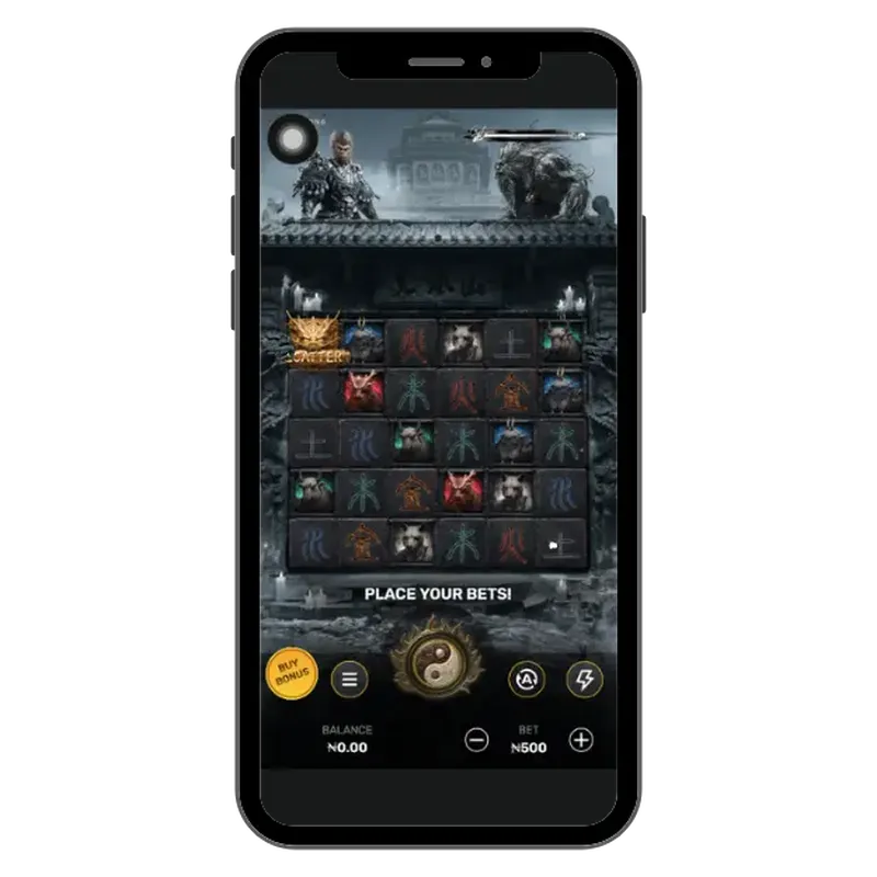 BC.GAME slot game WUKONG gameplay with symbols on the reels.