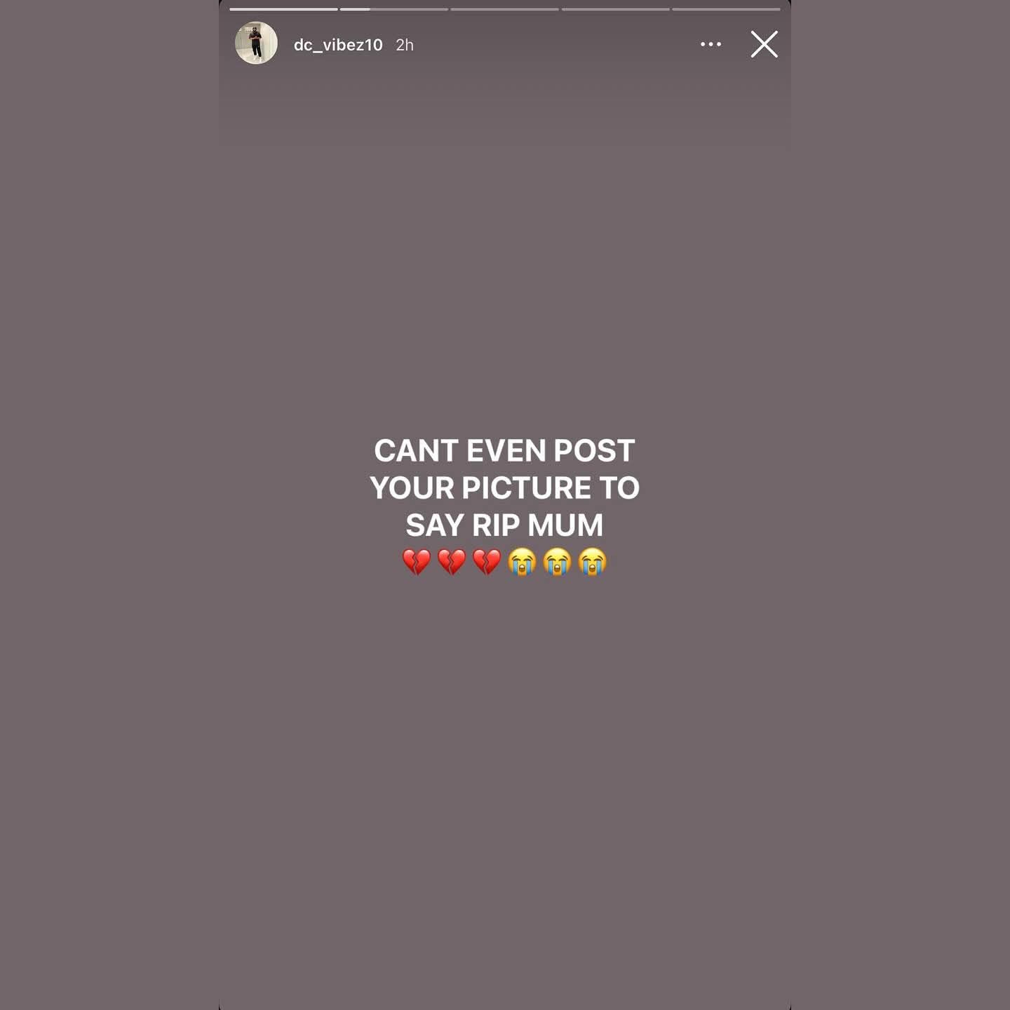 David Chukwueze announces his mother's demise via his Instagram story