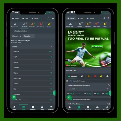 Betjara sports betting features, interface, and a clear look at features on mobile.