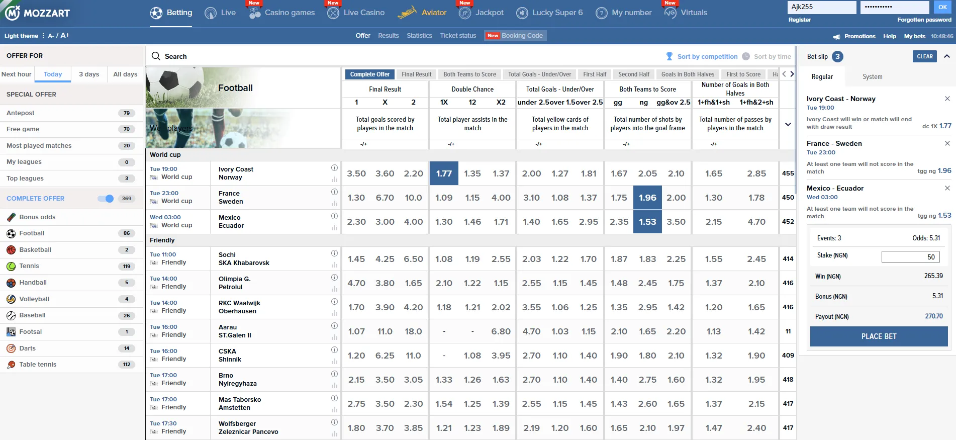 Mozzartbet Fresh Betting Site