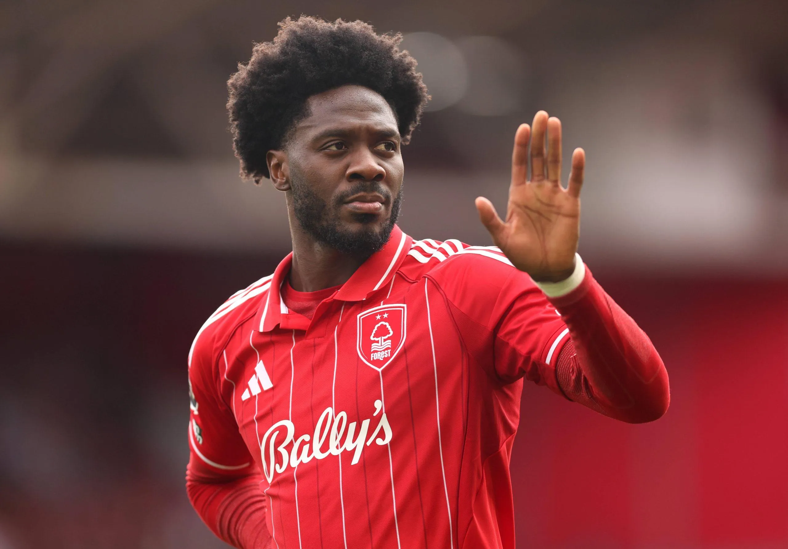 Ola Aina in action during the Premier League match between Nottingham Forest and West Ham United
