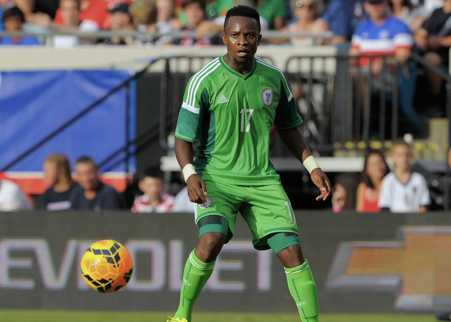 Ogenyi Onazi in action for the Super Eagles