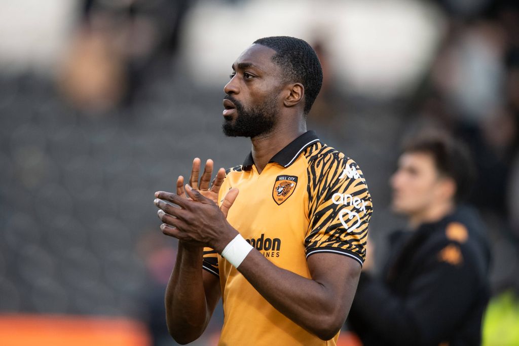 Semi Ajayi in the Sky Bet Championship match between Hull City and Charlton Athletic at the MKM Stadium, Hull