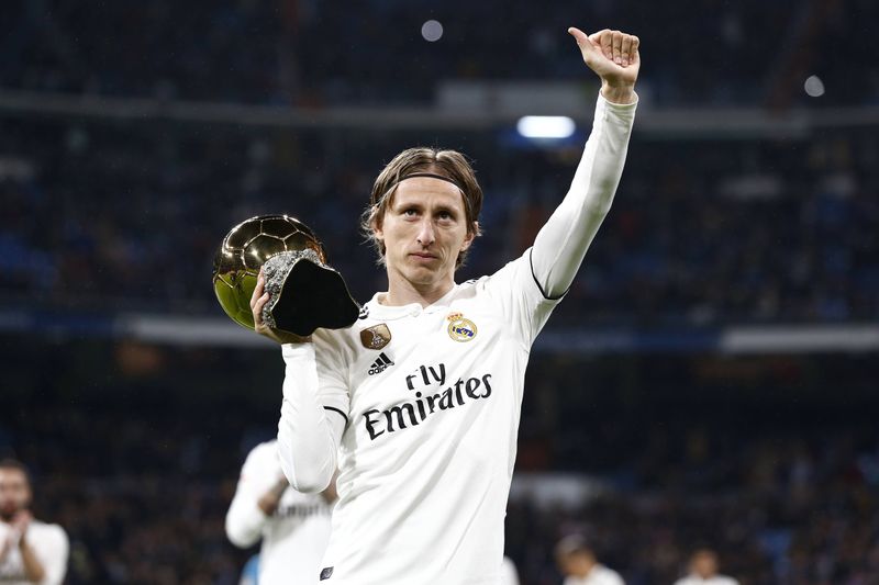 Luka Modric to show off Ballon d'Or before Spanish La Liga Santander match between Real Madrid CF 1-0 Rayo Vallecano at the Santiago Bernabeu Stadium in Madrid, Spain.
