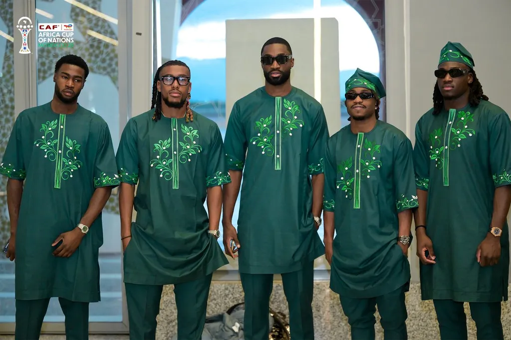Super Eagles stars Ademola Lookman, Ryan Alebiosu, Semi Ajayi, Alex Iwobi, Calvin Bassey