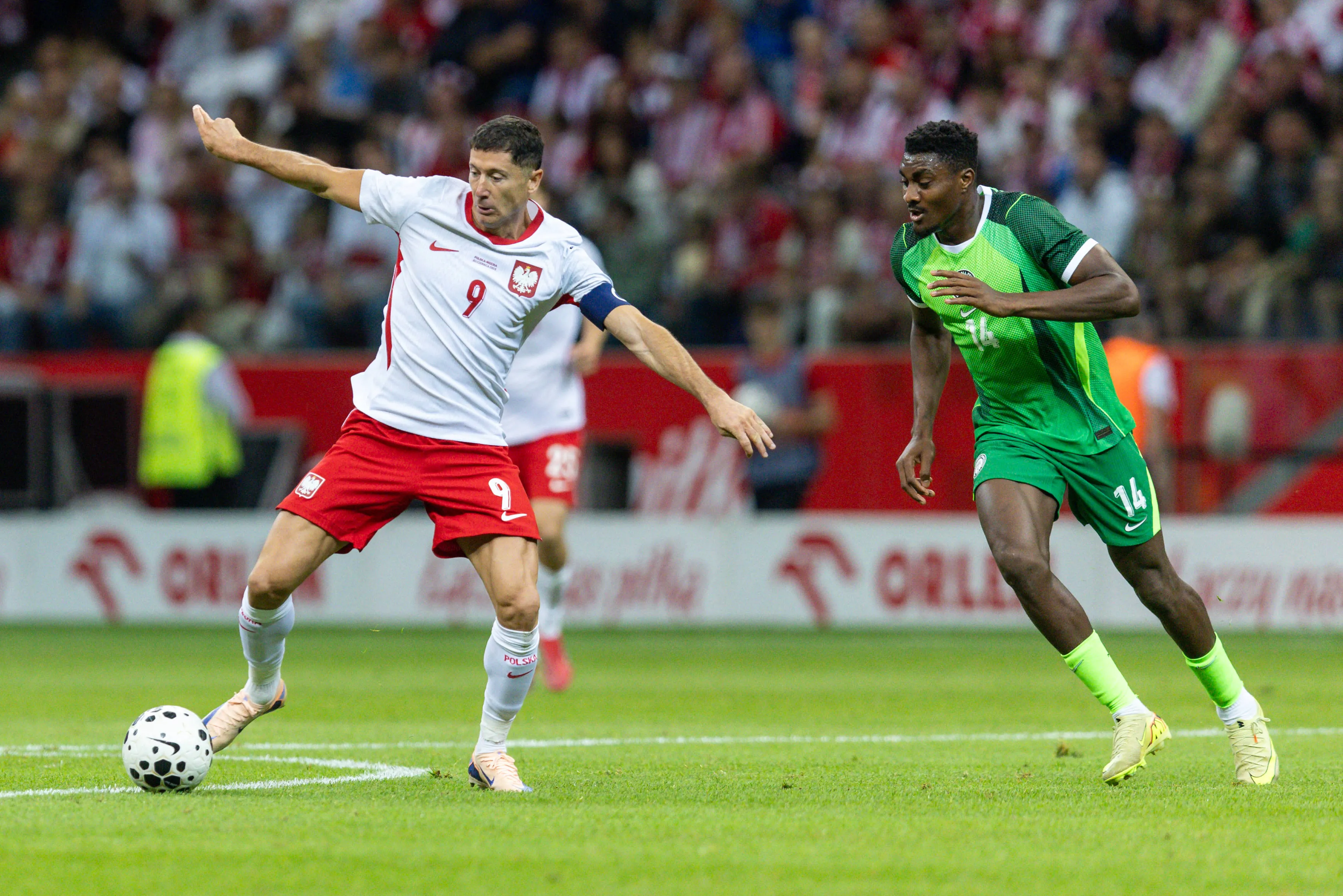 Super Eagles star Rafiu Durosinmi against Poland 