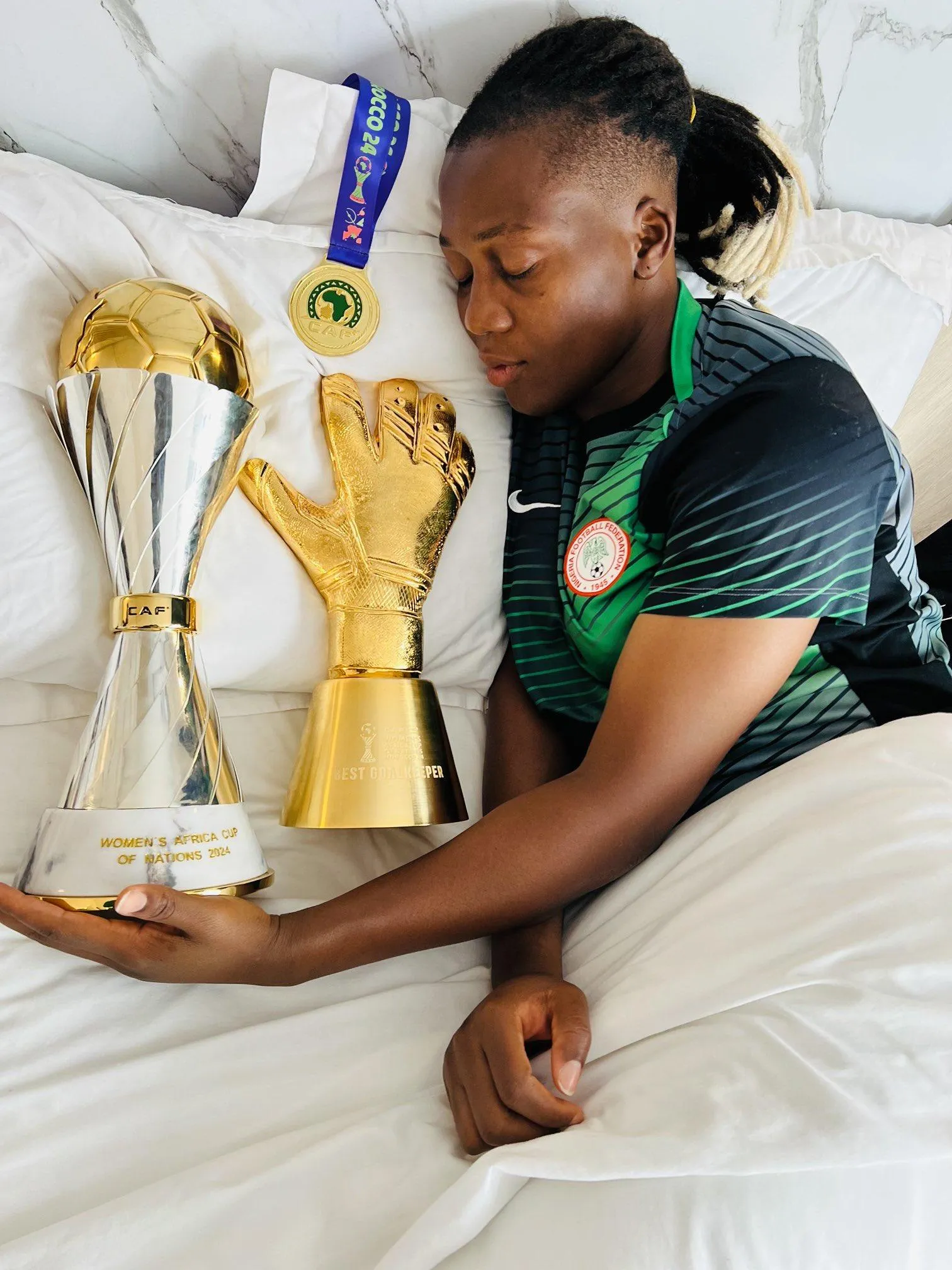 Nigeria Super Falcons goalkeeper Chiamaka Nnadozie