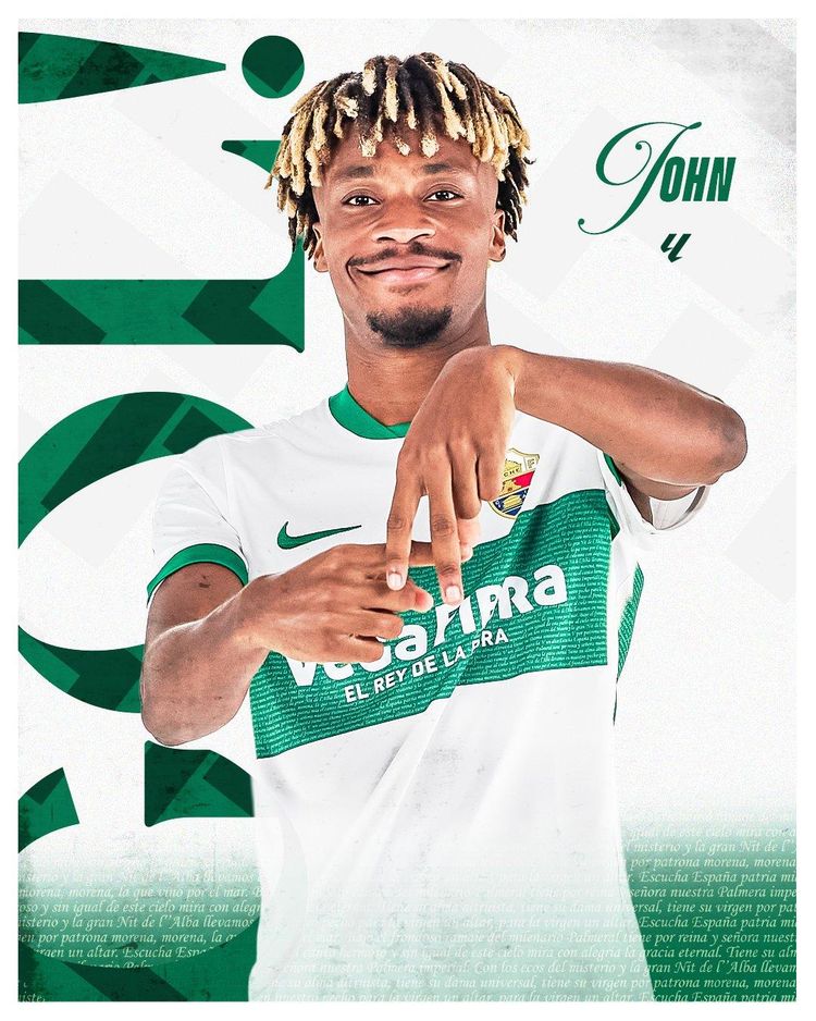 Nigeria and Elche midfielder John Nwankwo Donald 