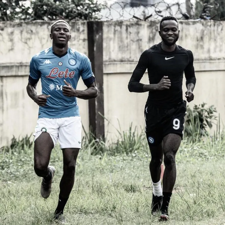 Galatasaray star Victor Osimhen and his relative Adegoke Samuel 