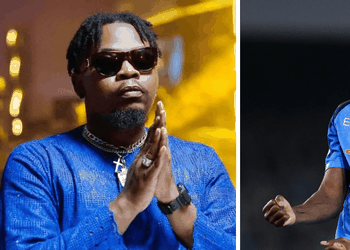 Photos: Nottingham forest forward Taiwo Awoniyi links up with Olamide