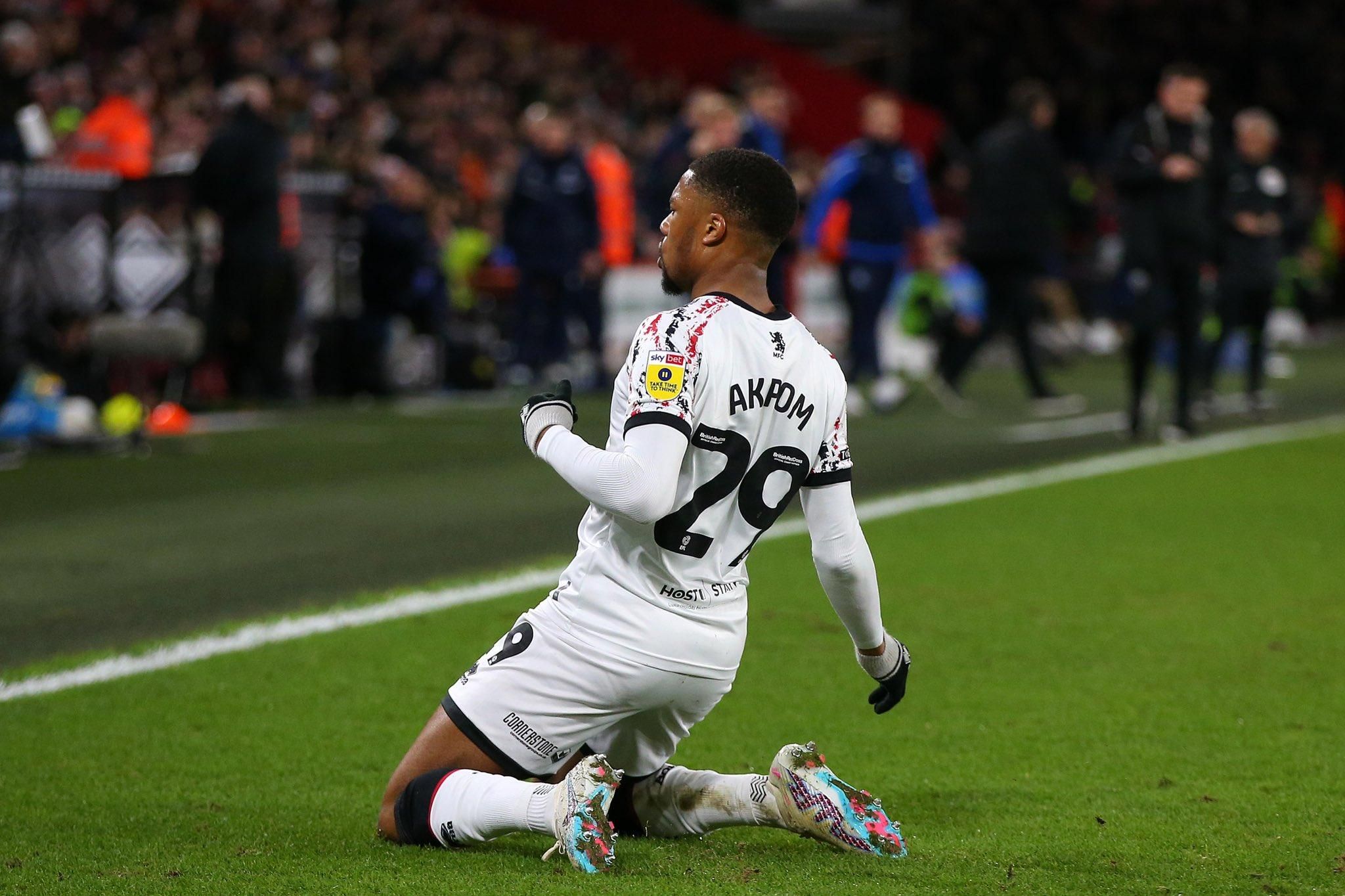 Chuba Akpom celebrates his goal