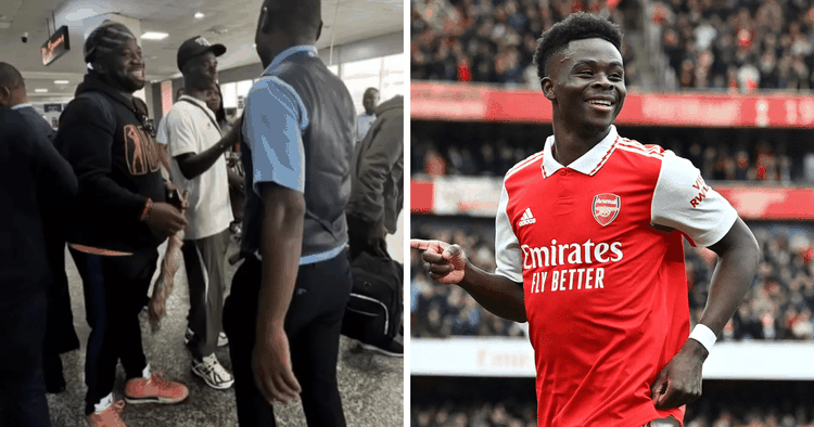 Watch: Arsenal star Bukayo Saka pays visit to Lagos, rekindling Nigerian roots