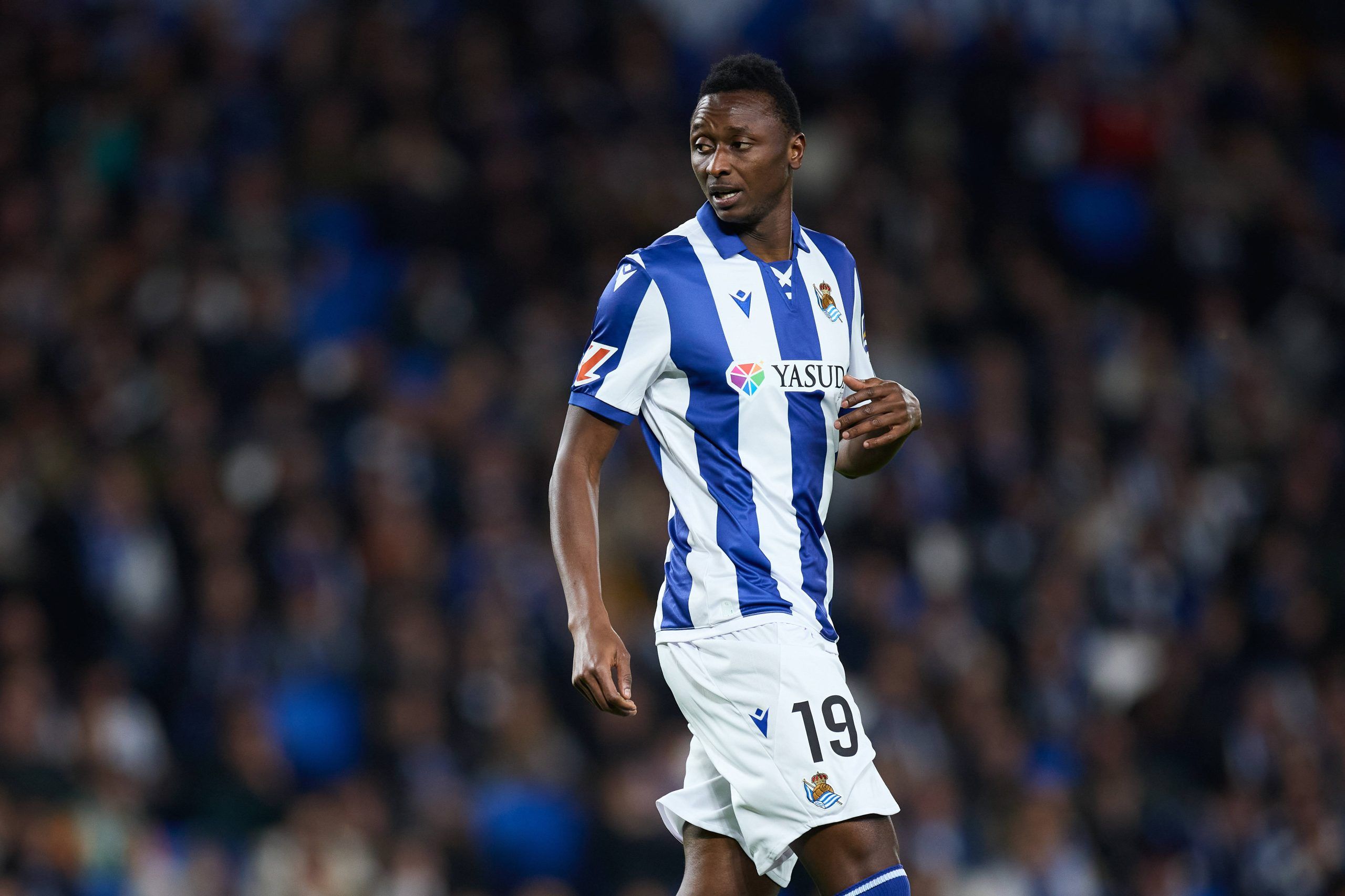 Sadiq Umar of Real Sociedad looks on during the LaLiga
