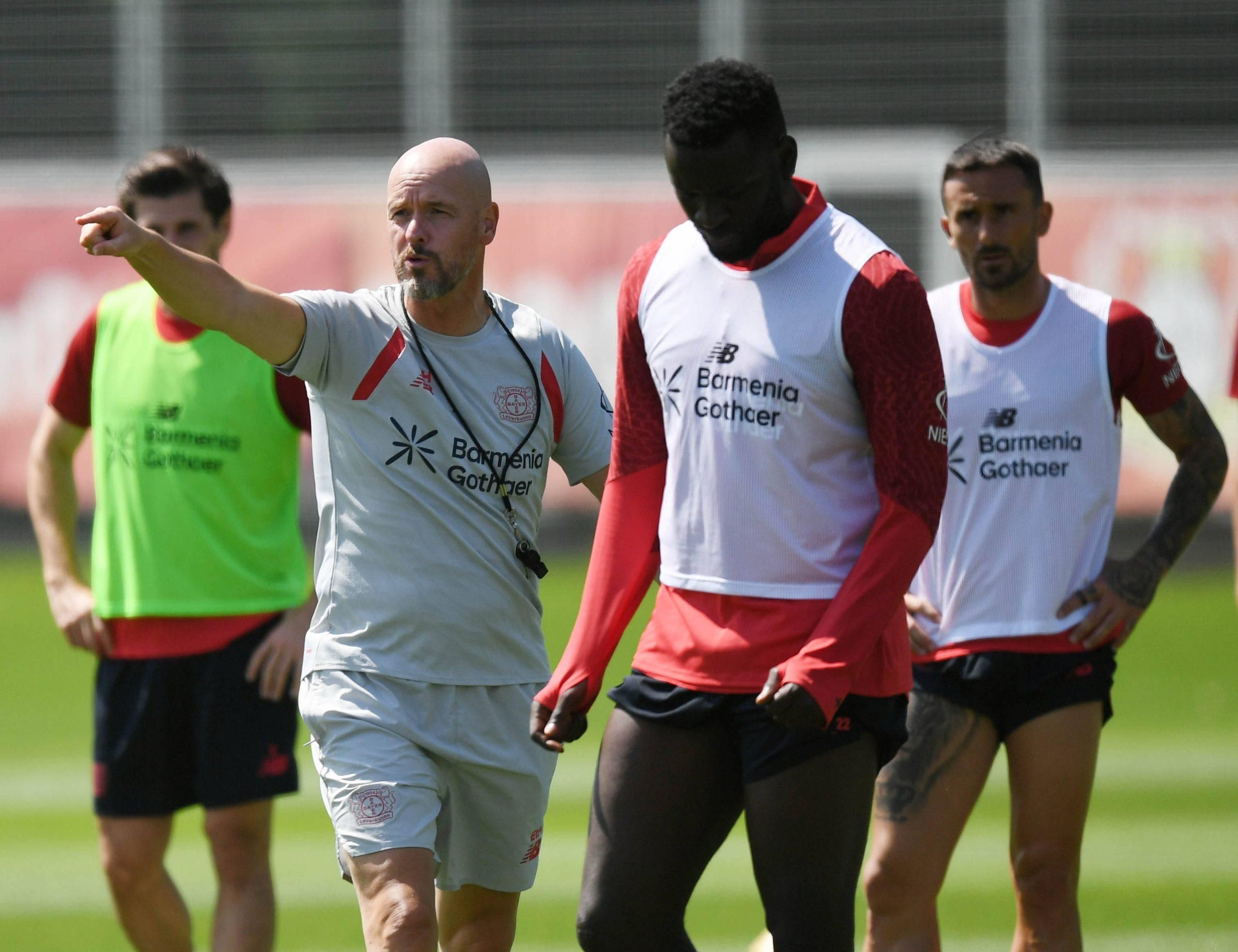 Victor Boniface trains with Erik Ten Hag at Bayer Leverkusen