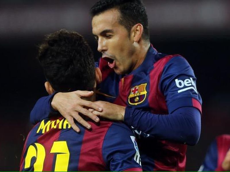 Pedro Celebrating Against Huesca - FlyBarca