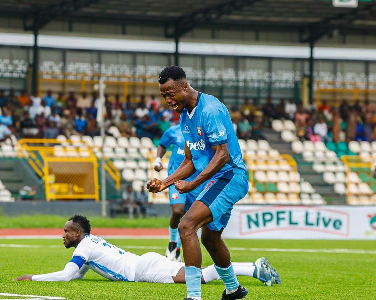 Super Eagles and Remo Stars forward Victor Mbaoma. 