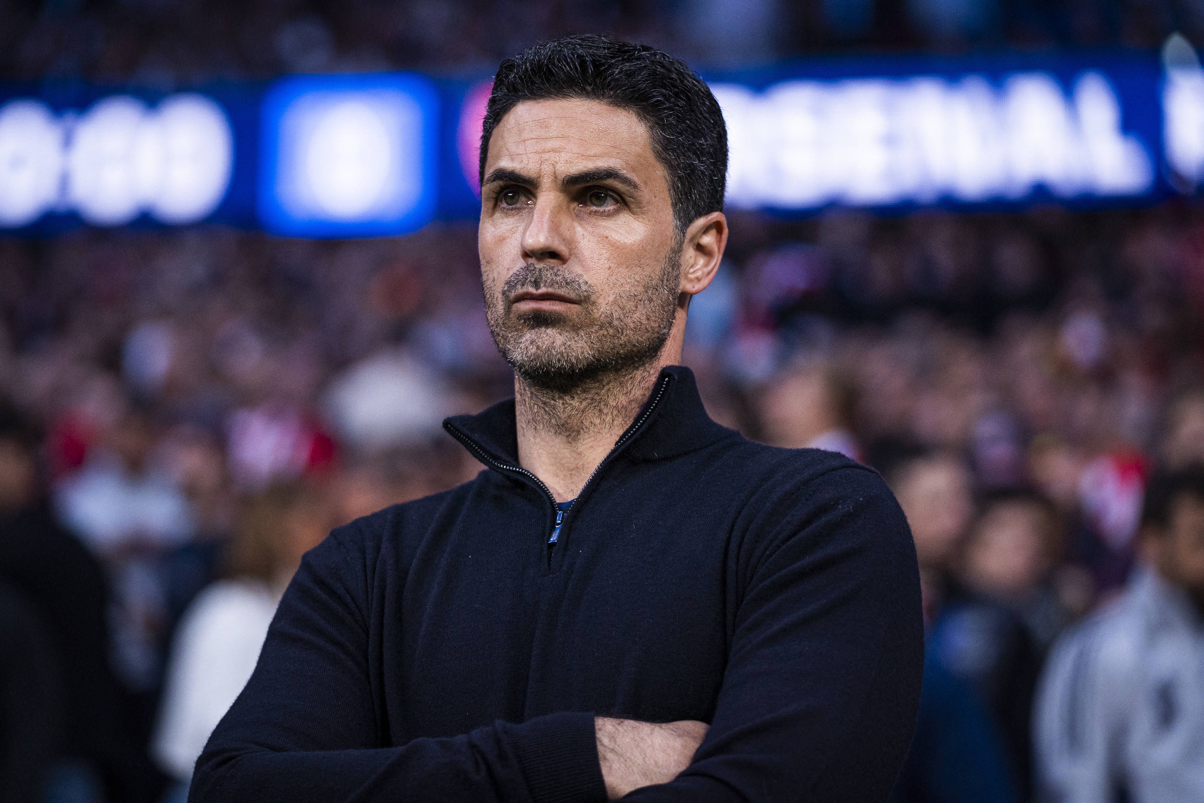 Arsenal coach Mikel Arteta during Champions League semi-final, first leg match vs Atletico Madrid