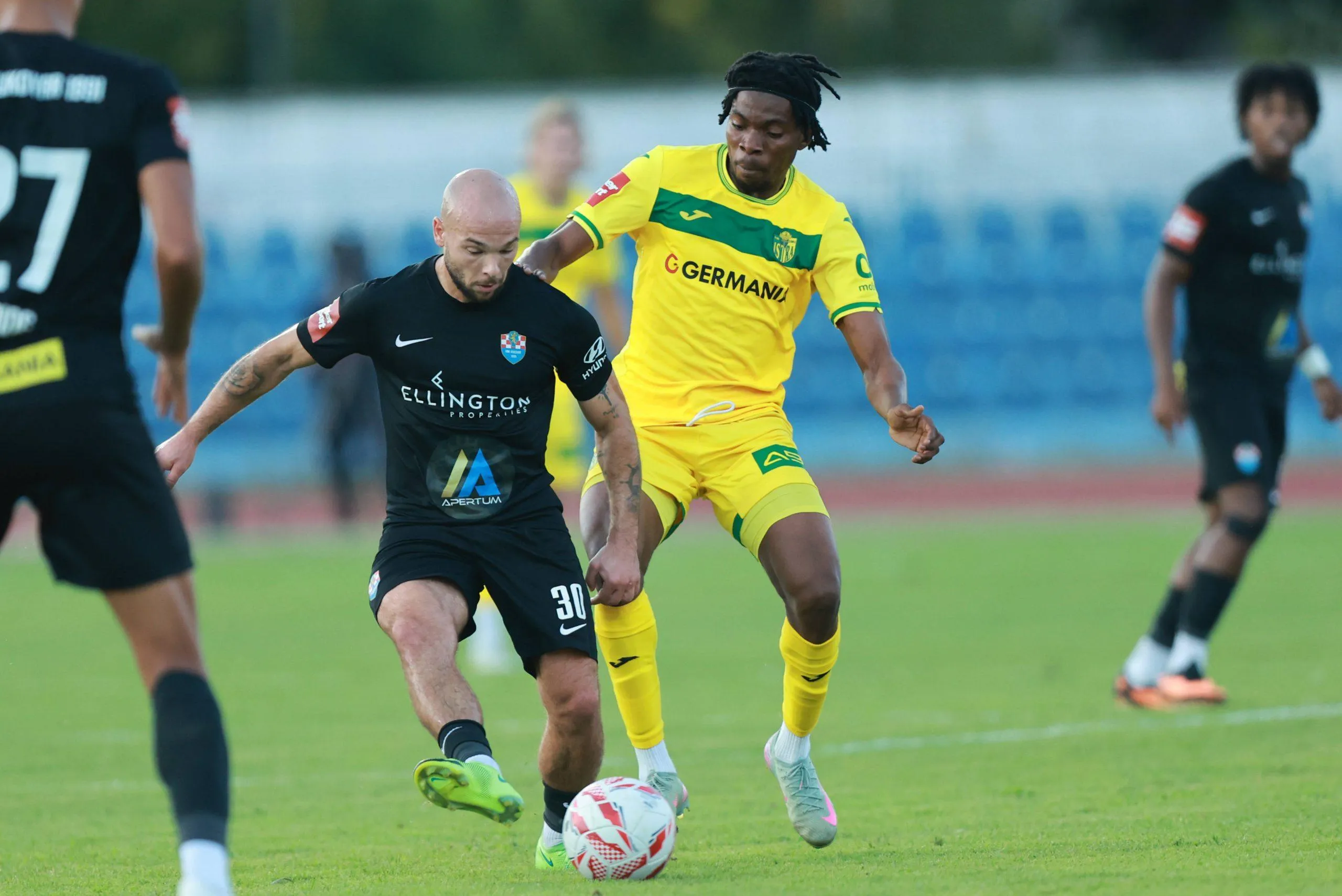 Israel Ayuma in action during HNK Vukovar 1991 and NK Istra 1961 in Croatian Football League match 