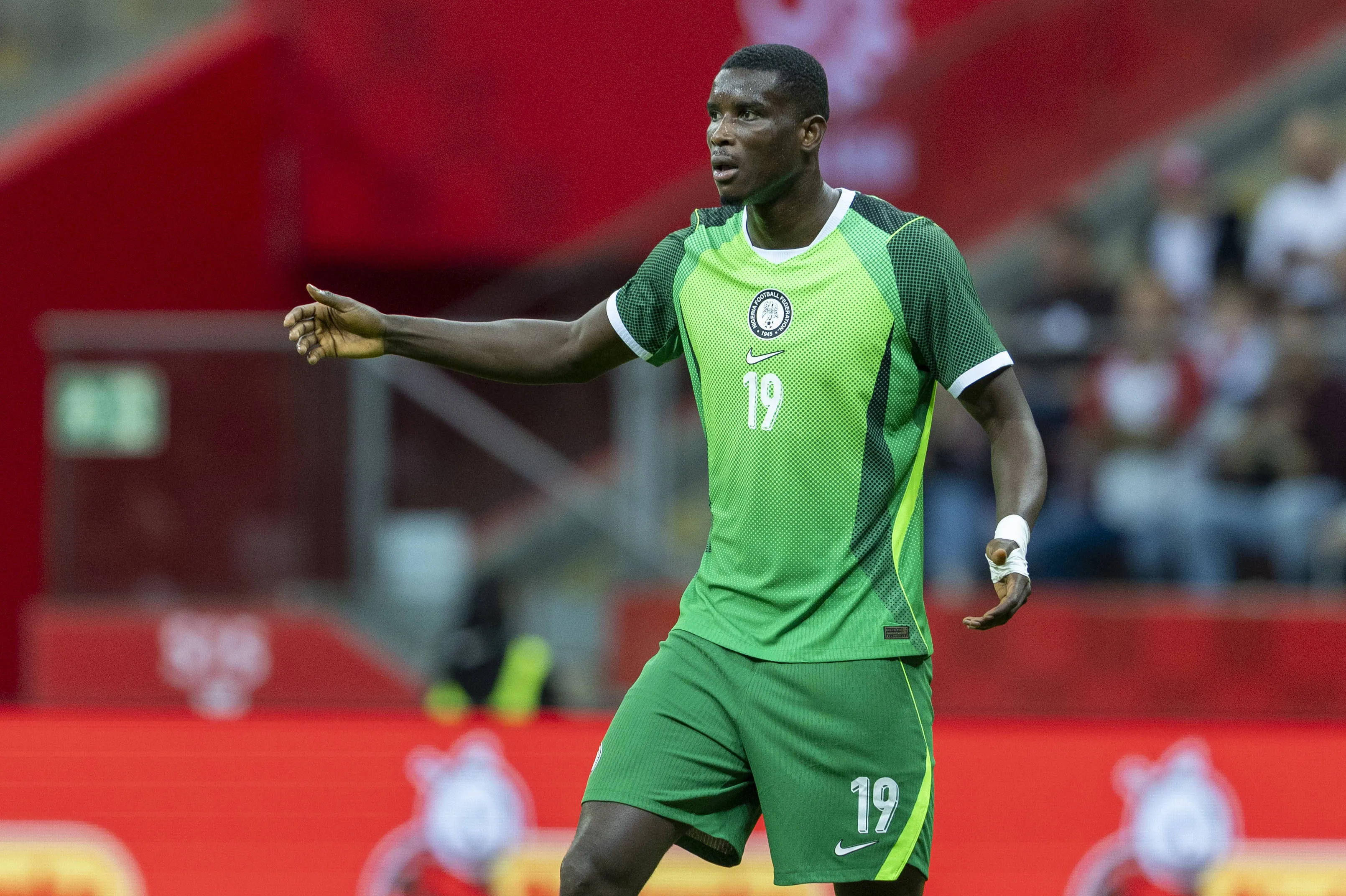 Paul Onuachu in action for Nigeria