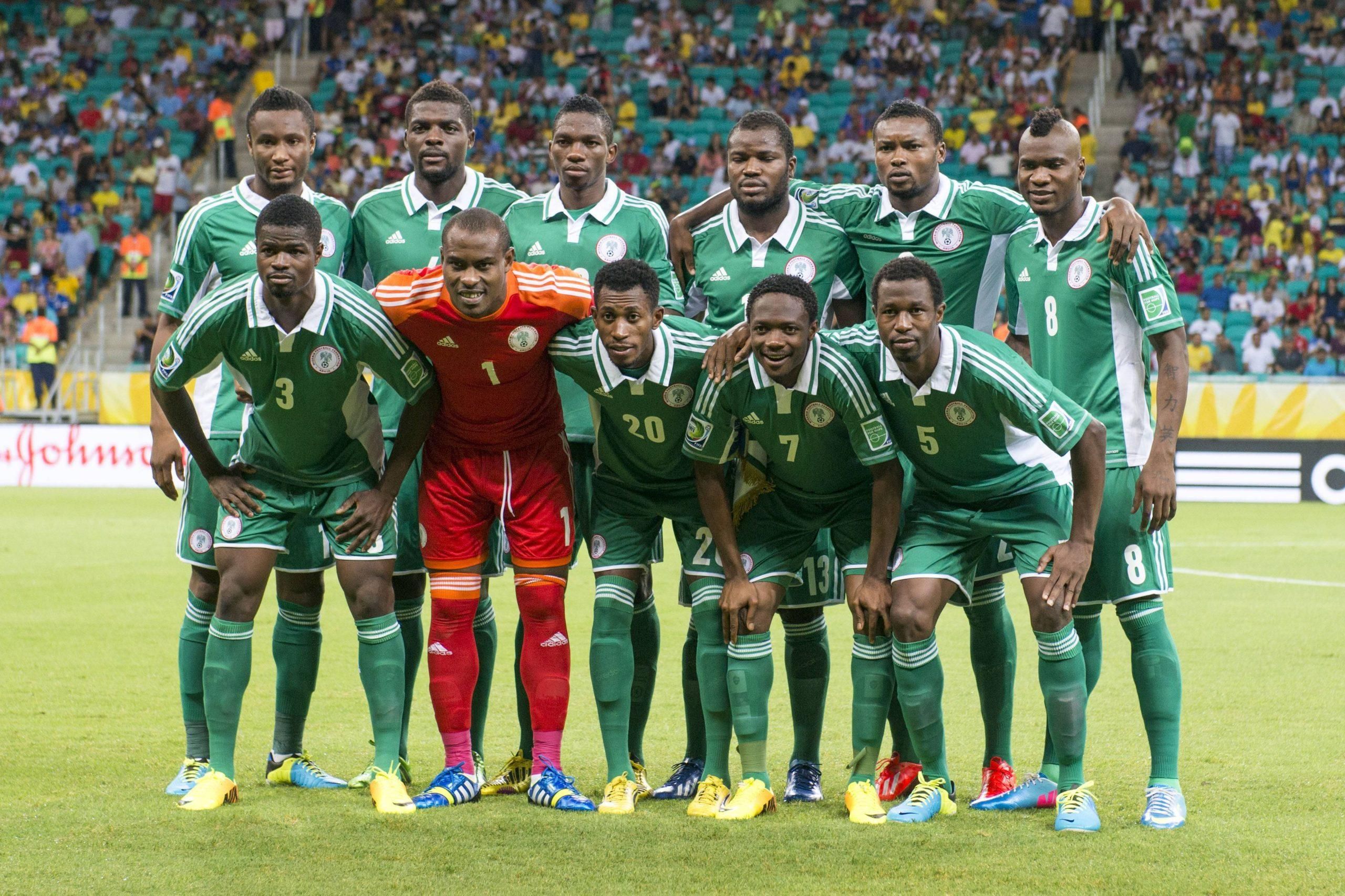 Kenneth Omeruo with the Nigerian team