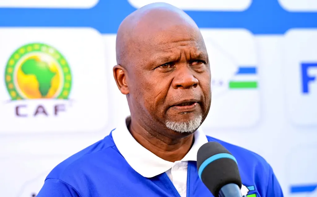 Lesotho's head coach, Leslie Notsie