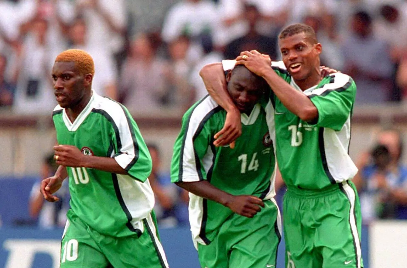 Super Eagles legends Austin Okocha, Daniel Amokachi and Sunday Oliseh