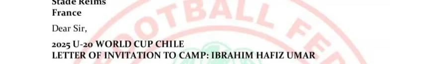 Hafiz Ibrahim U-20 call up