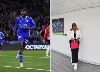 Wilfred Ndidi’s wife cheers him on as Leceister City claims victory against Norwich City