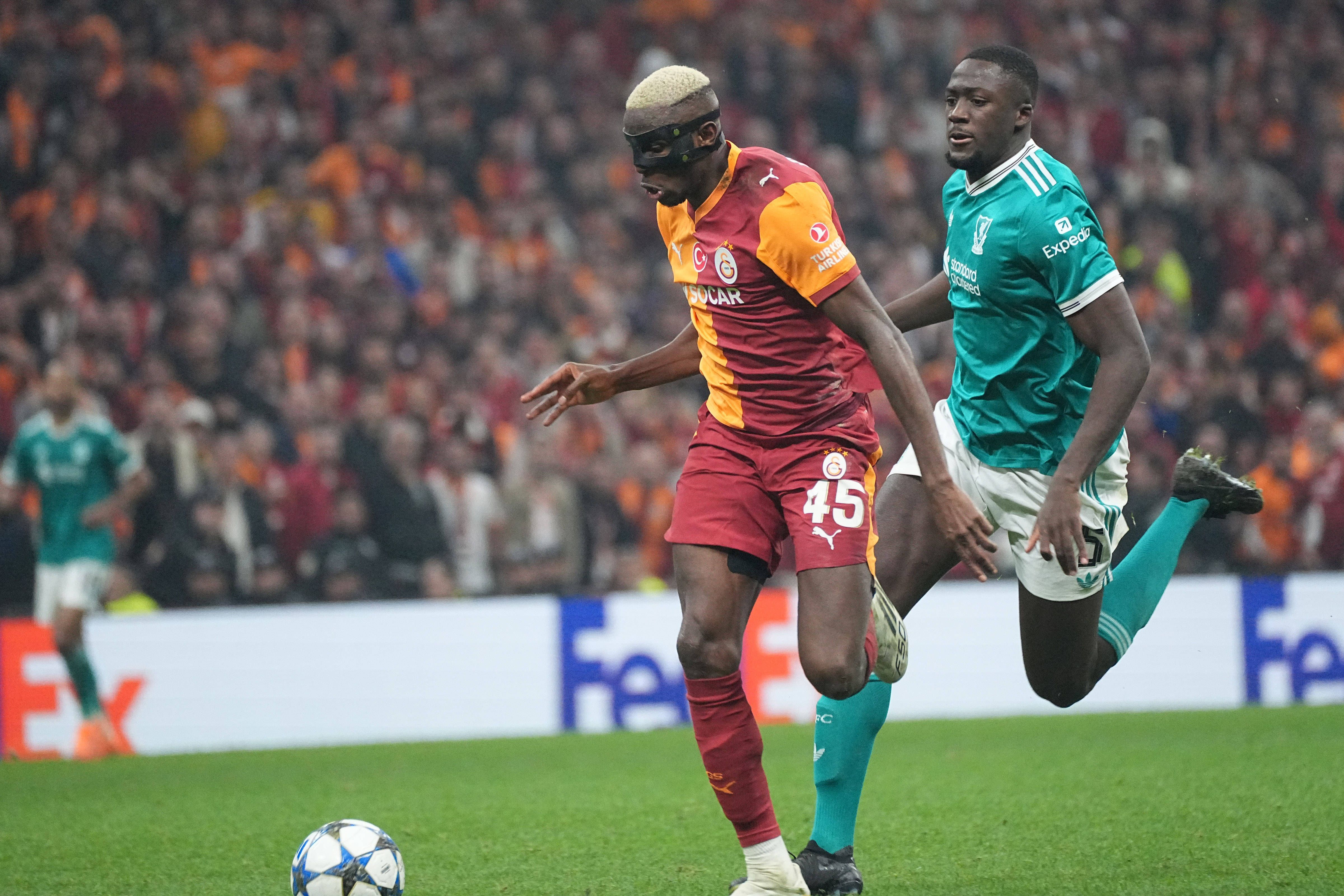 Galatasaray striker Victor Osimhen and Liverpool defender Konaté