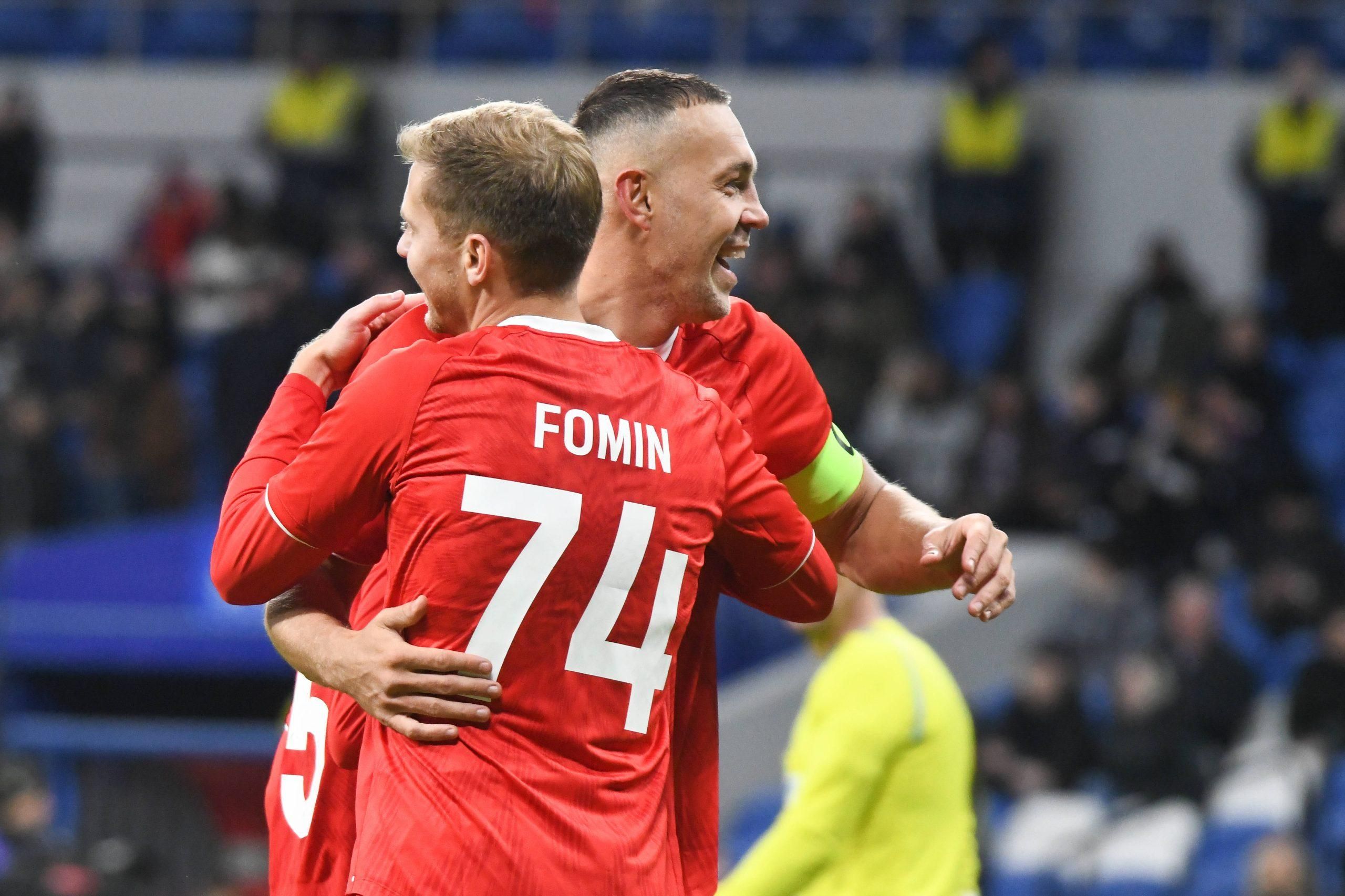 Daniil Fomin 74 and Artyom Dzyuba 22 of Russia