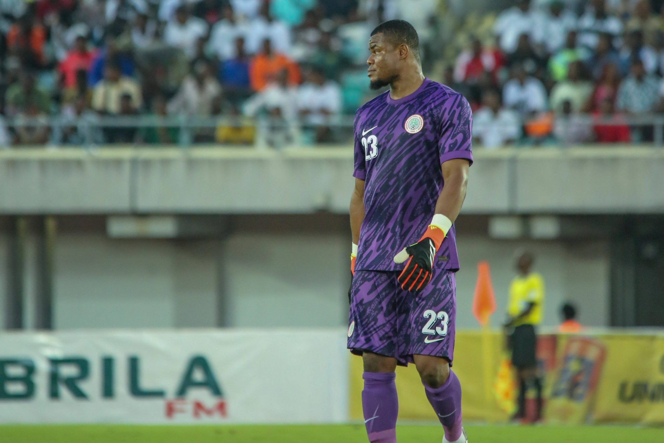 Stanley Nwabali of Nigeria during the 2025 Africa Cup of Stanley Nwabali of Nigeria Nations AFCON qualifier match between Nigeria and Libya