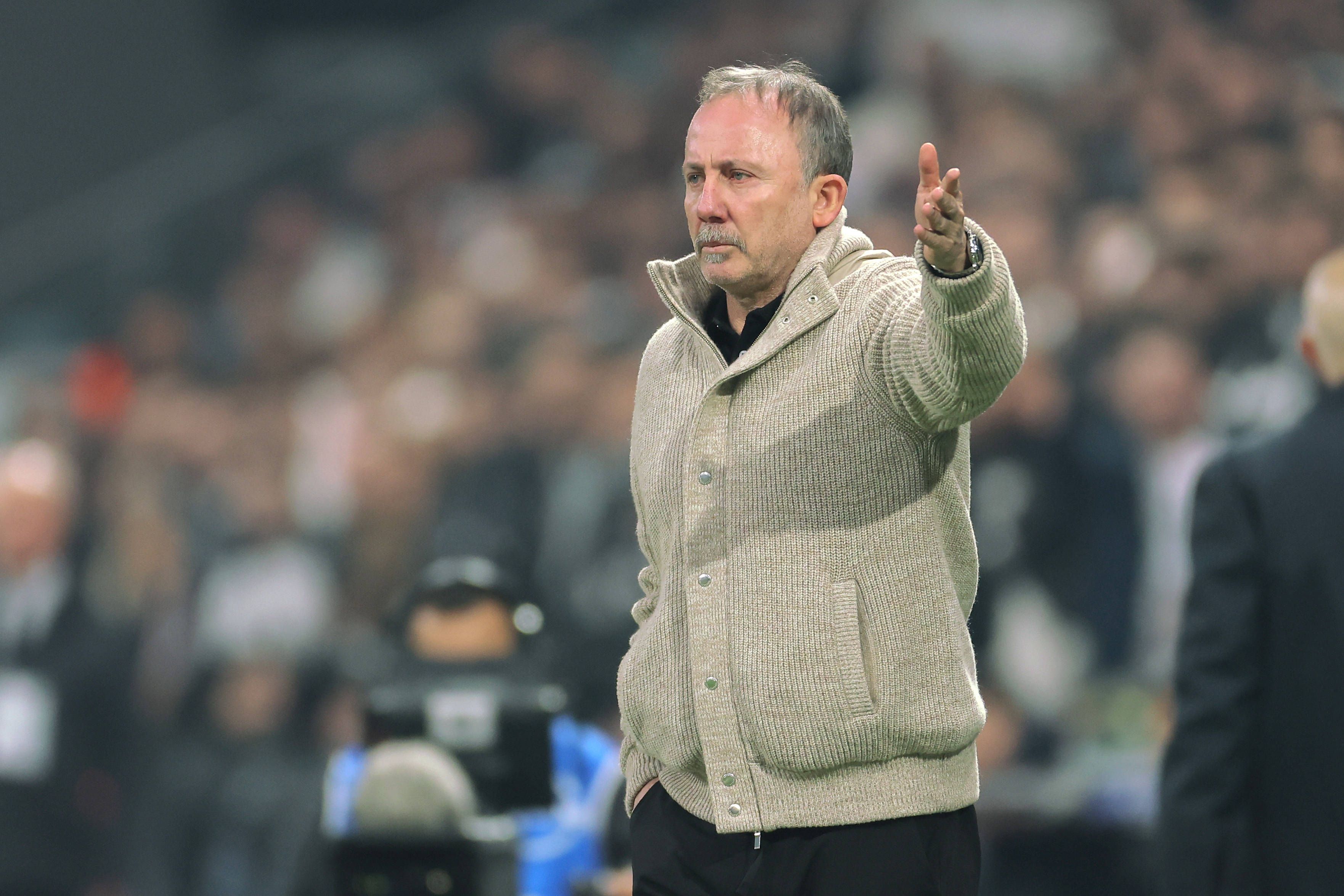 Coach Sergen Yalcin of Besiktas JK during the match between Besiktas JK and Galatasaray
