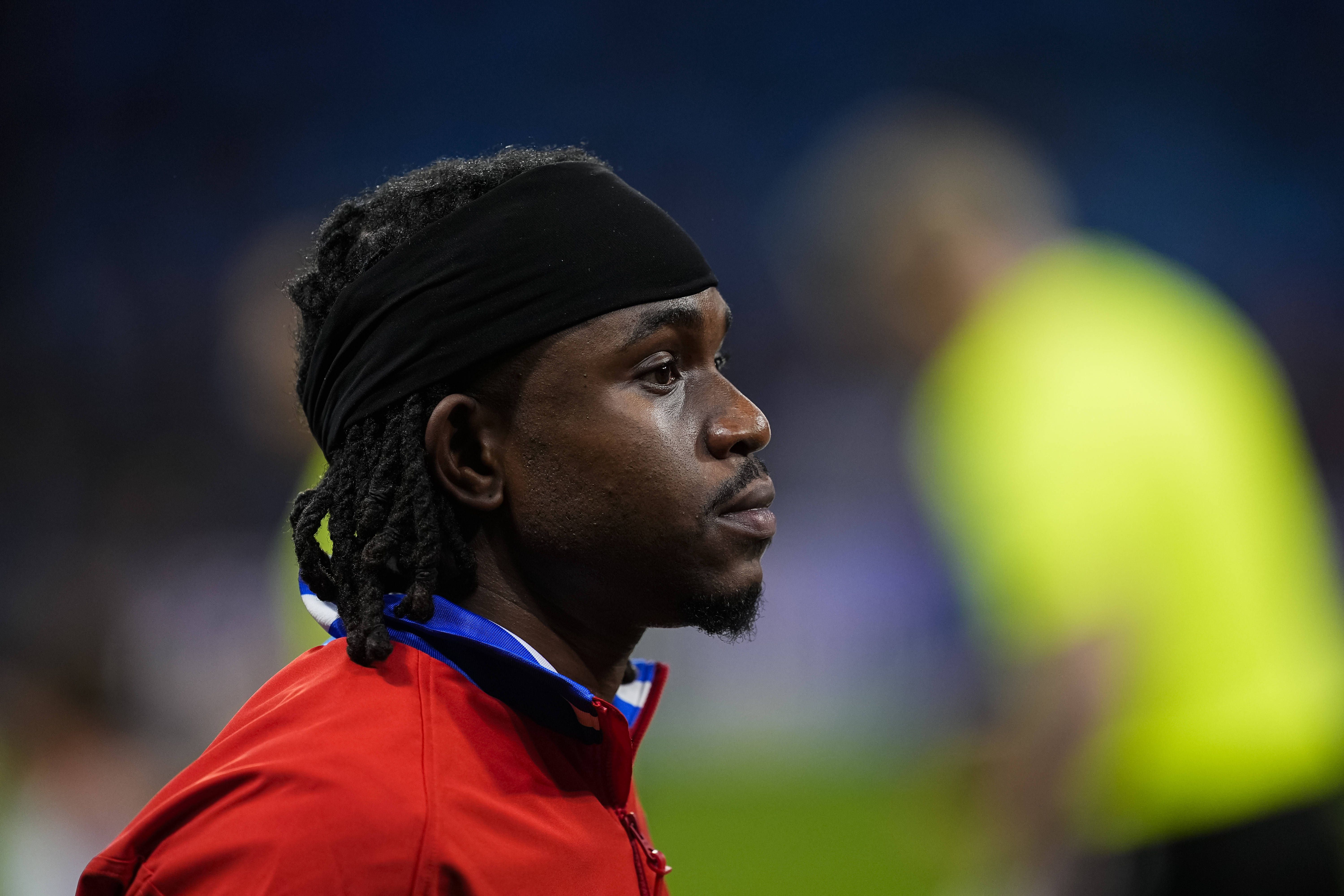 Ademola Lookman of Atletico de Madrid looks on