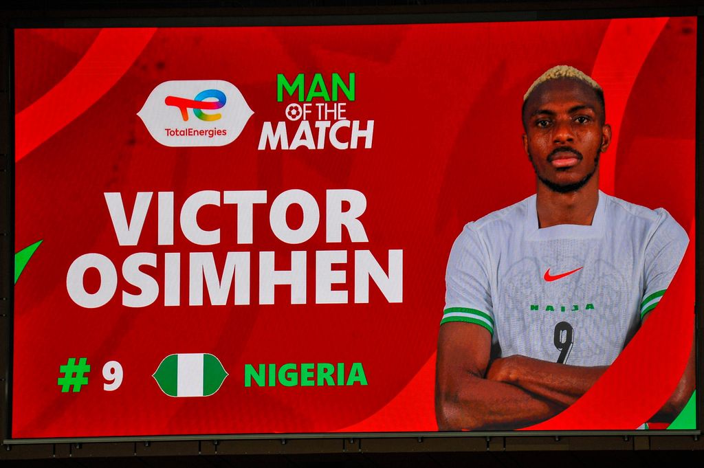 Victor Osimhen during the AFCON match between Algeria and Nigeria 