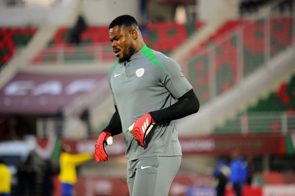 Stanley Nwabali during the Africa Cup of Nations AFCON match between Nigeria and Tanzania