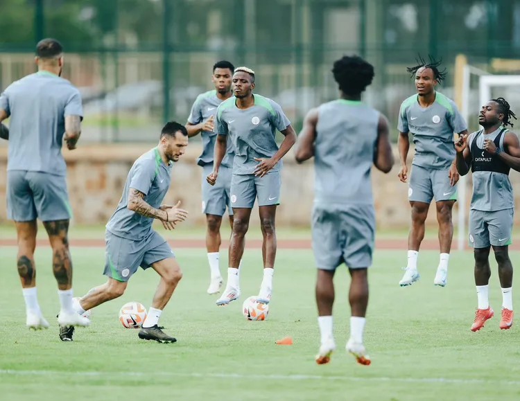 Nigeria Super Eagles im training. Photo Credit X