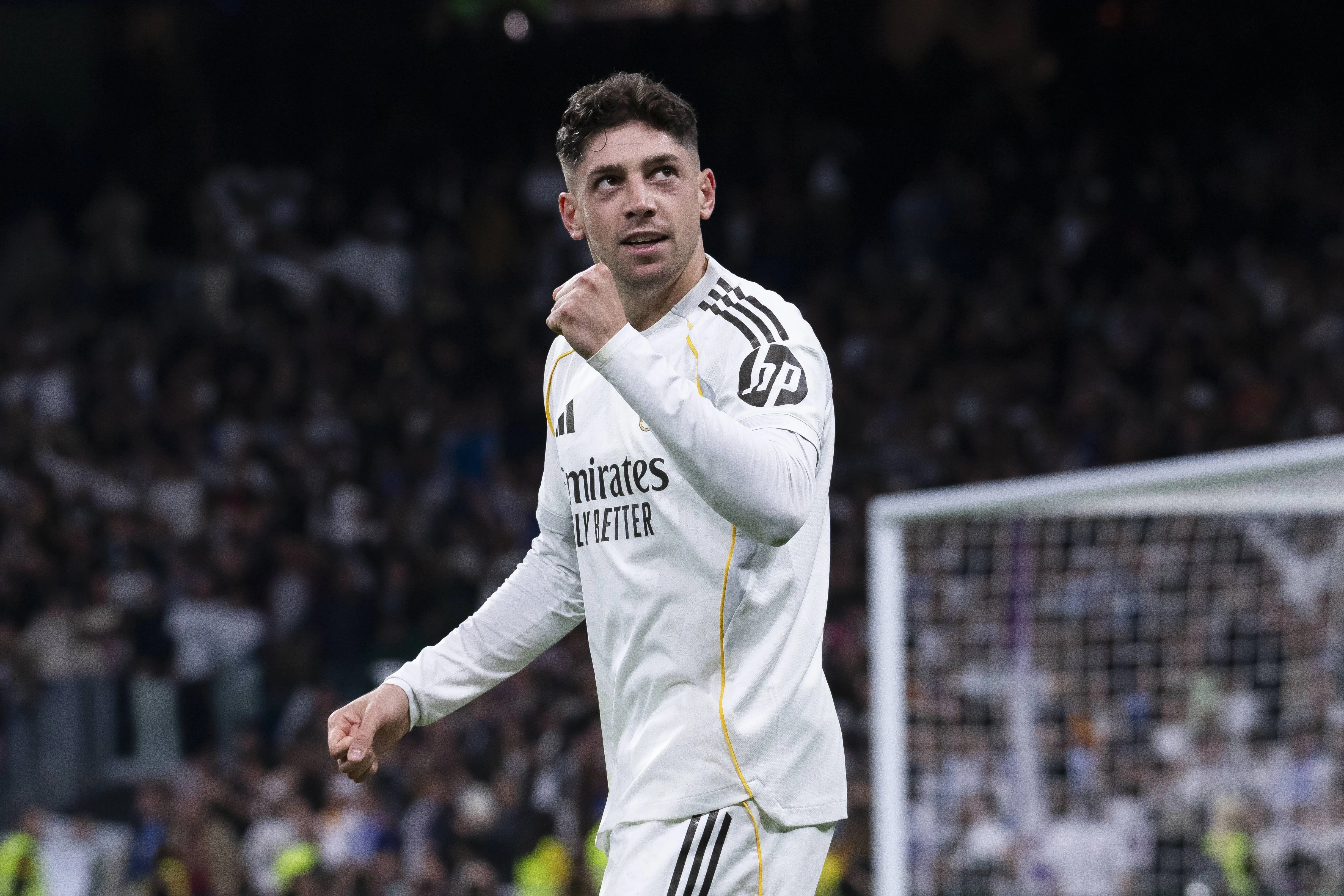 Federico Valverde celebrates a goal
