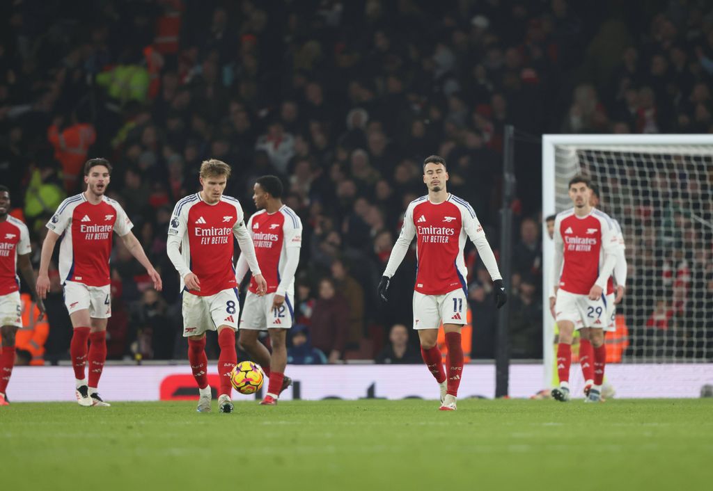 Gabriel Martinelli A and Arsenal dejection at the Arsenal v Aston Villa EPL match, at the Emirates Stadium