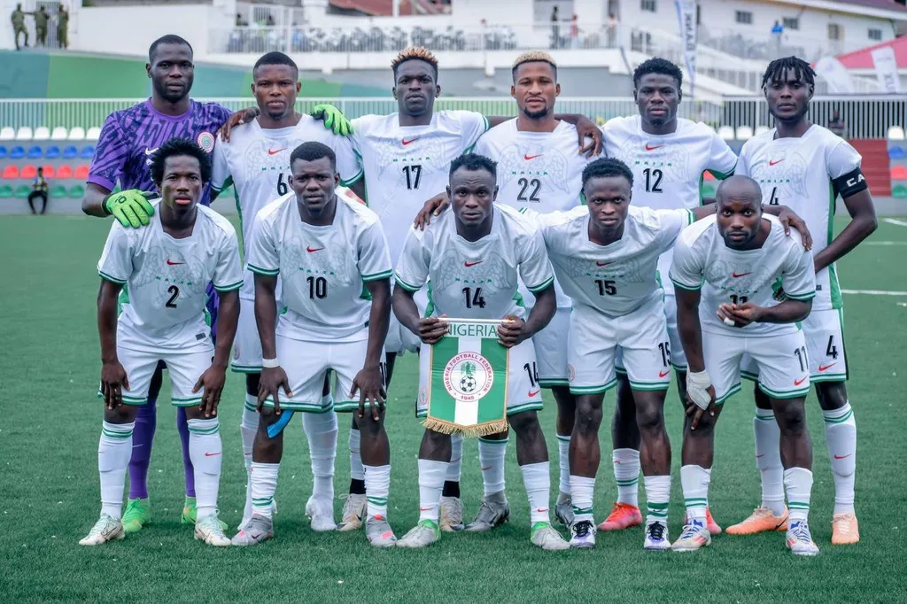 Super Eagles B before the game against Zanzibar