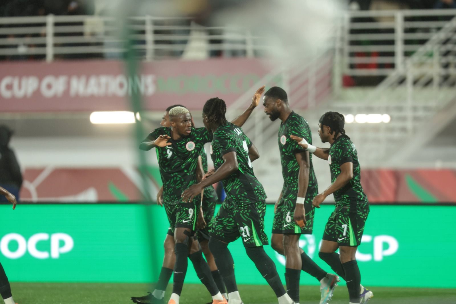 Super Eagles players Lookman, Osimhen, Semi Ajayi,