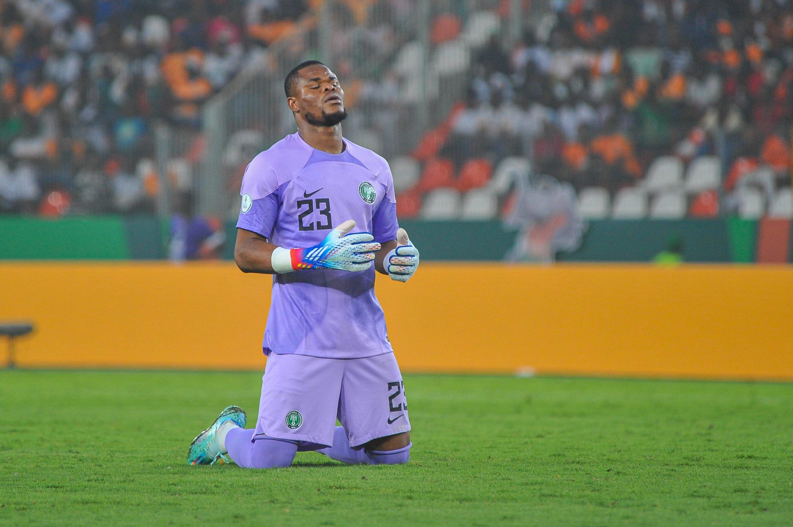 Super Eagles goalkeeper Stanley Nwabali