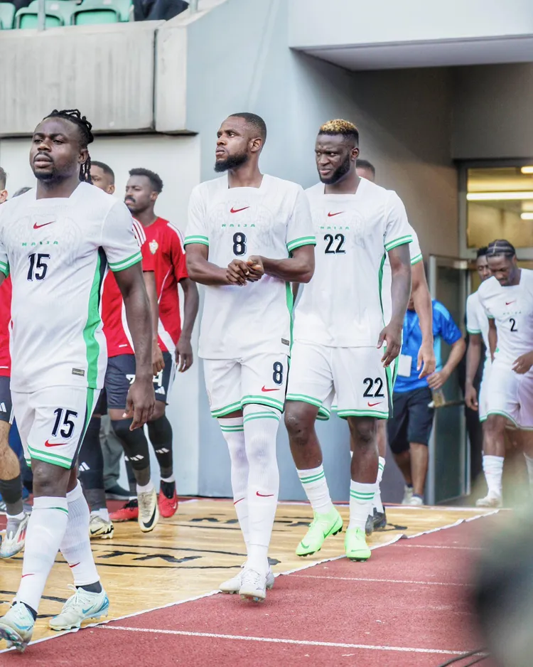 Nigeria Super Eagles stars: Frank Onyeka, Moses Simon, Victor Boniface