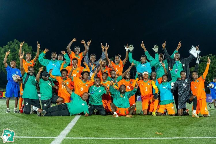Cote d’Ivoire U20 national team at the WAFU B U20 Boys Championship 