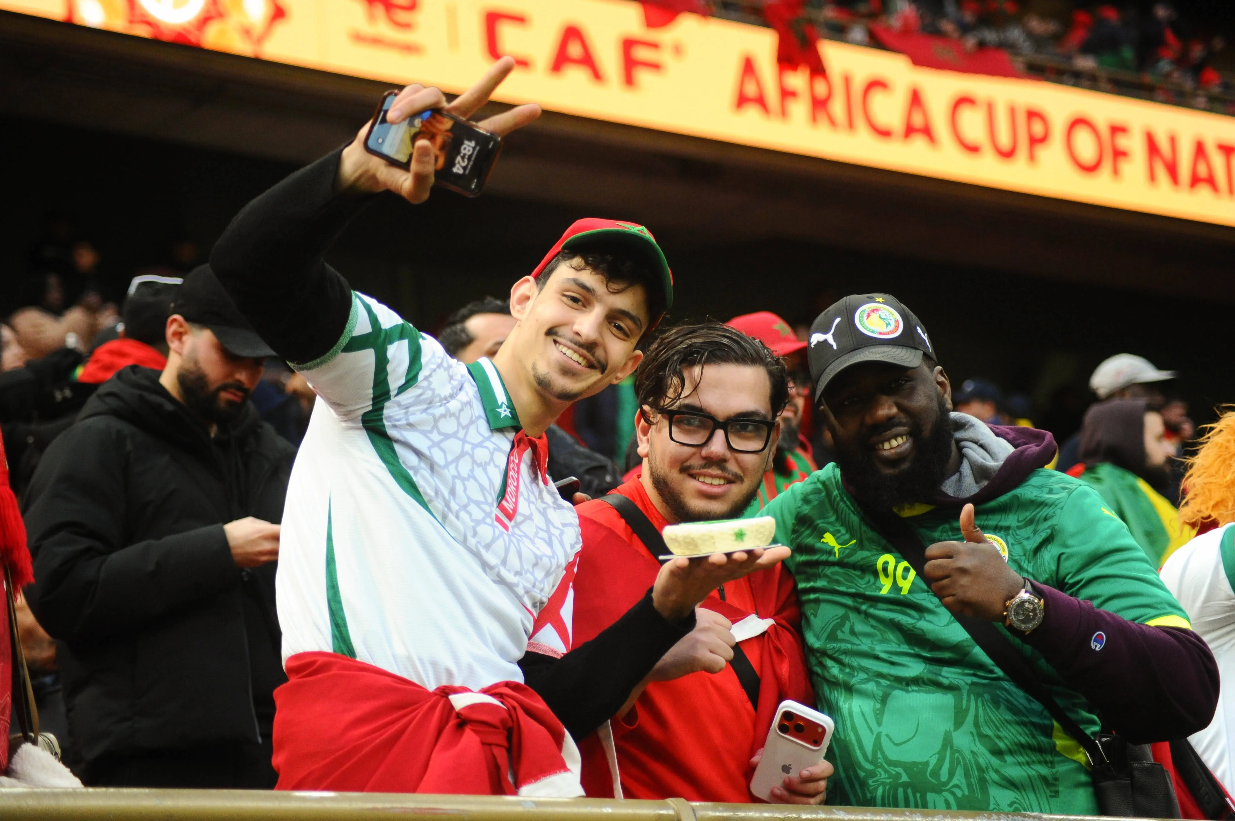 Fans during the AFCON Final match between Senegal and Morocco