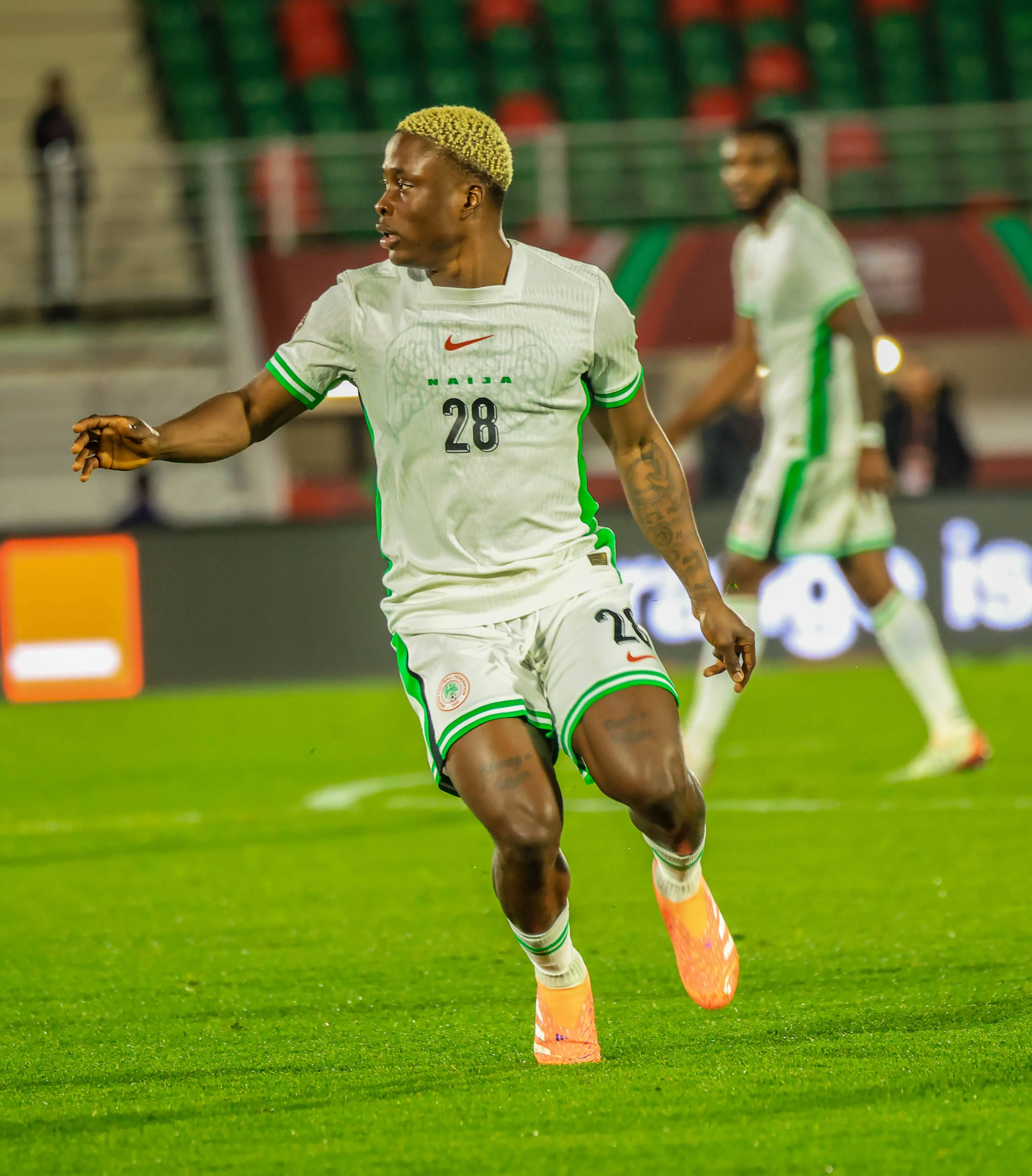 Tochukwu Nnadi during Nigeria vs Uganda clash at AFCON 2025