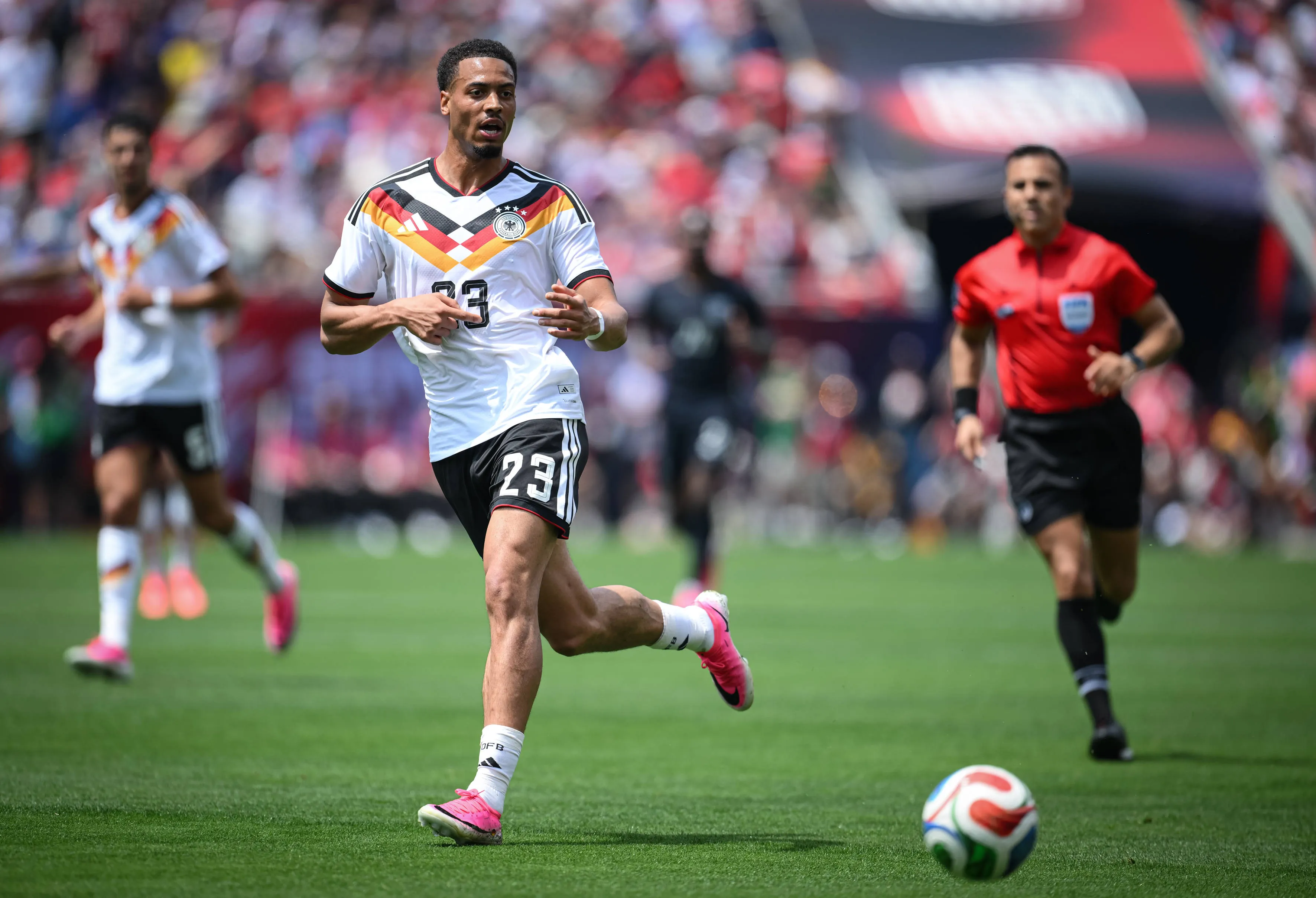 Felix Nmecha in a friendly with Germany
