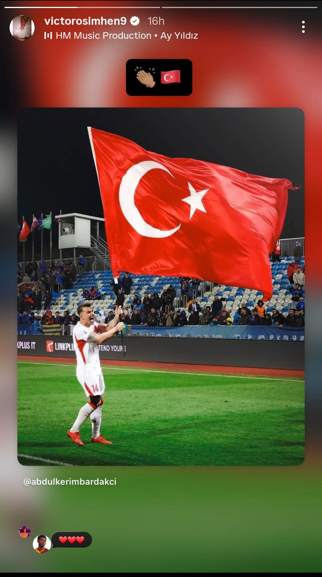 Victor Osimhen celebrates Turkey World Cup qualification