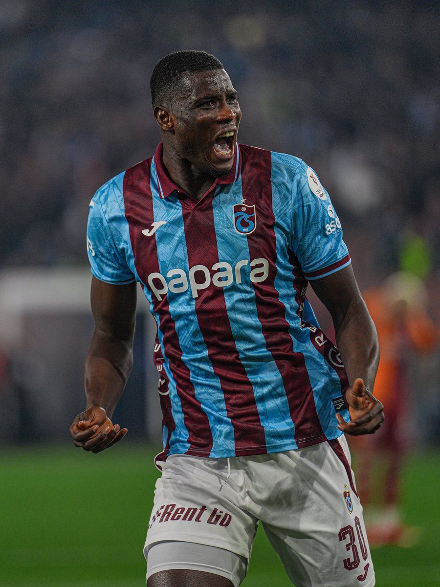 Paul Onuachu celebrates goal for Trabzonspor
