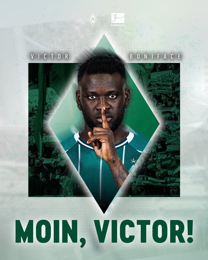 Victor Boniface signs for Werder Bremen 