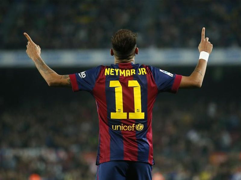 Neymar jr. Celebrating - FlyBarca
